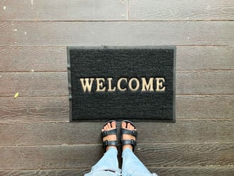 A welcome mat is a great way to prevent outside dirt and debris from entering your home.